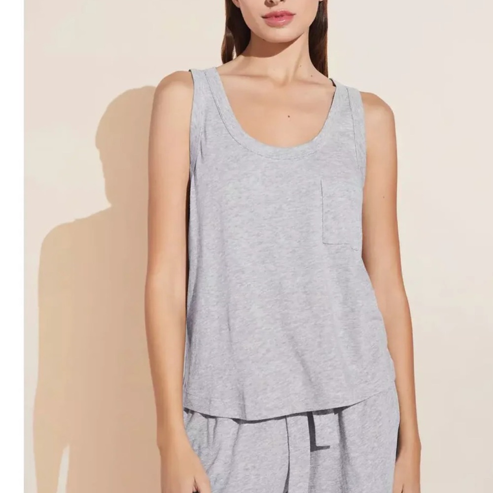 Eberjey NWT Aloe Infused Cotton Tank Heather Grey Size XS